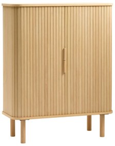 Dulap cu aspect de lemn de stejar cu ușă glisantă 113x90 cm Cavo – Unique Furniture