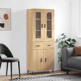 3198548 vidaXL Dulap înalt, stejar sonoma, 69,5x34x180 cm, lemn compozit