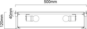 Open Design OR84924 - Plafonieră ROMI, 4 x E14 / 12 W / 230 V, diametru 50 cm, crom lucios