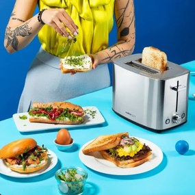 Prăjitor de pâine cu două fante și accesoriu Niceboy ION Cruncher C4 850W/230V oțel inoxidabil