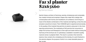 Ghiveci / Jardiniera plante design decorativ modern FAZ PLANTER XL I