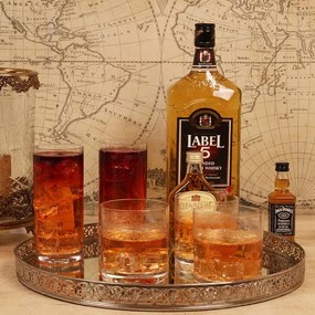 Pahar de long drink din sticlă, transparent, cu model în spirală gravat, 300 ml, 14,5 x 6,5 cm, „Joséphine”