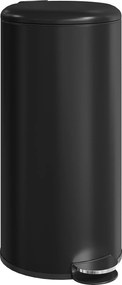 HOMCOM Coș de gunoi 30 L cu pedală și capac, recipient interior, funcție soft-close 36 x 30 x 63,5 cm, negru | Aosom Romania