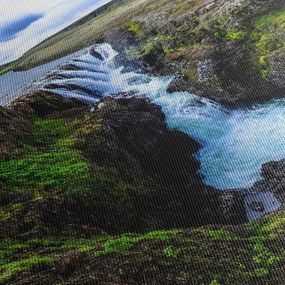 Tablou - Cascada intre stânci (150x105 cm)