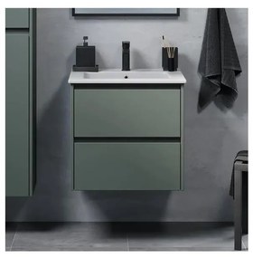 Dulap de baie cu lavoar MOLDE 60 cm, verde