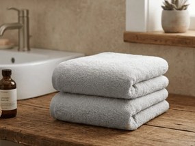 Prosop NORIELLE 50x90 cm gri deschis, 100% bumbac