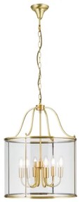 Orion - Candelabru BRUNO cu lanț, 6xE14/40W/230V, diam. 43 cm, auriu