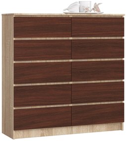 Comodă Kapil III (Stejar sonoma + wenge). 1069399