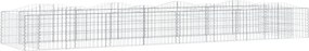 vidaXL Strat înălțat cu gabion arcuit, 400x100x50 cm, fier galvanizat
