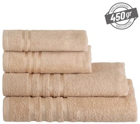 Prosop bej din bumbac din frotir 100x150 cm Simple – Casa Selección