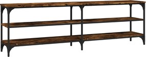 vidaXL Comodă TV, stejar fumuriu, 160x30x50 cm, lemn prelucrat