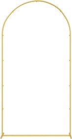 vidaXL Arc de nuntă Auriu 100 x 39 x 200 cm Oțel