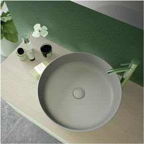 Lavoar pe blat Rak Feeling rotund 42 cm alb lucios