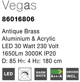Lustra LED moderna diametru 85cm, Vegas