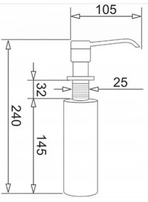 Dozator încastrat de săpun Pyramis 28102701 negru
