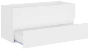 Dulap cu chiuveta incorporata, alb, PAL Alb, 100 x 38.5 x 45 cm, fara oglinda