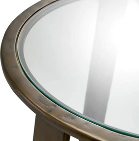 Masuta auxiliara LUX din Aluminiu, Sticla, Cambronne 50cm