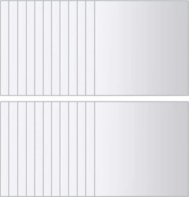 vidaXL Plăci de oglindă, 48 buc., sticlă, pătrat