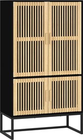 vidaXL Dulap înalt, negru, 70x35x125 cm, lemn prelucrat