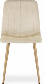 OFERTA Scaun de catifea crem LAVA clasa II