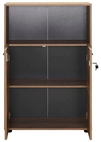 Biblioteca Adore New York, 2 usi cu cheie, 3 rafturi, 72 x 110 x 34 cm