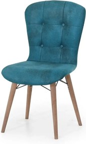 Scaun living tapitat colbalt blue Beluga Homs