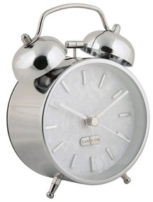 Karlsson 6009CH design ceas cu alarmă argintiu,diametru 12 cm