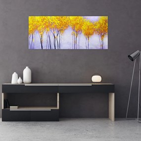 Tablou - Copaci galbeni (120x50 cm)