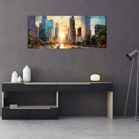 Tablou - Pictura orașului (120x50 cm)