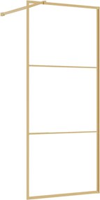 vidaXL Paravan duș walk-in, auriu, 80x195 cm, sticlă ESG transparentă