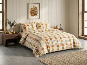 Lenjerie de pat din flanel PUMPKIN LINES colorata Dimensiune lenjerie de pat: 2 buc 70 x 90 cm | 200 x 220 cm