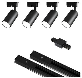Spot în sistem de șină 4xGU10/25W/230V negru