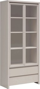 Vitrina KASPIAN, casmir, PAL/sticla, 90x41x201 cm