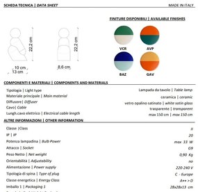Veioza din ceramica design italian Tata
