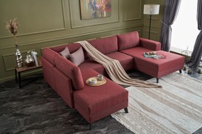 Canapea extensibilă de colț Efsun - Claret Red