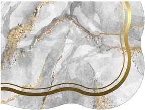 Covorașe de baie gri/aurii 2 buc. 60x100 cm – Foutastic