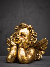 Decoratiune de masa, ingeras decorativ, din rasina, Thinking