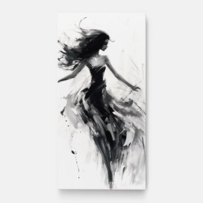 Tablou Canvas, 40x80cm, Dormitor si Living, Femei, Siluete, Black Ink Woman