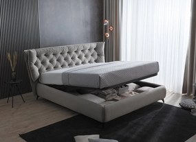 Pat matrimonial Amelia 3 cu spatiu depozitare si saltea inclusa