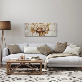 Tablou - Fată cu Trandafiri (120x50 cm)