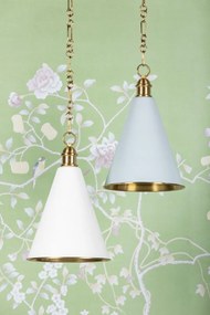 Pendul clasic LUX, Metal, Alama Antic, Soft Blue, FENIMORE