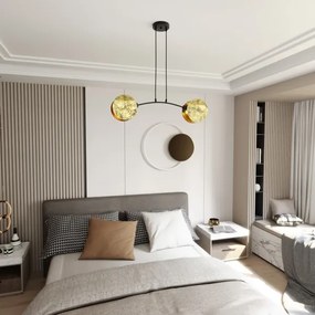 Lustră pe cablu MOTIF 2xE27/15W/230V auriu