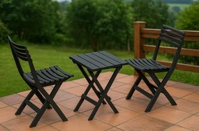 Set mobilier de balcon Duramax 3 piese, antracit