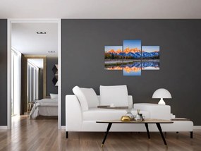 Tablou cu vârfuri de munți înzăpezăți (90x60 cm)