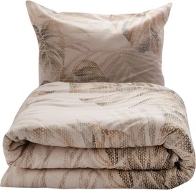 Lenjerie de pat din amestec de bumbac și in Monstera, 160 x 200 cm, 2 buc. 70 x 80 cm