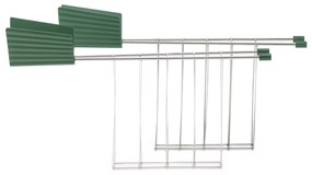 Grătar pentru pâine de pâine Plisse, verde, 2 buc - Alessi
