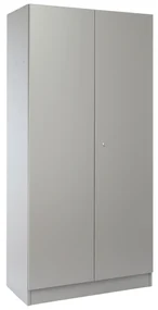 Dulap din lemn Visio LUX, 90 x 45 x 185 cm, încuietoare cu cilindru, gri