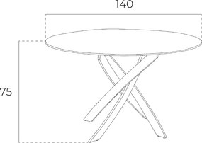 Masa rotunda design modern Veola, 140cm AC-F2133-140