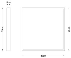 Plafonieră LED TIBEY LED/22W/230V 35x35 cm Globo 12382-22