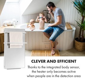 Klarstein Hot Spot Crystal Flow, Încălzitor de baie, 45x82cm, 36m², 2000W, 5-40°C, LED